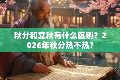 秋分和立秋有什么区别？2026年秋分热不热？
