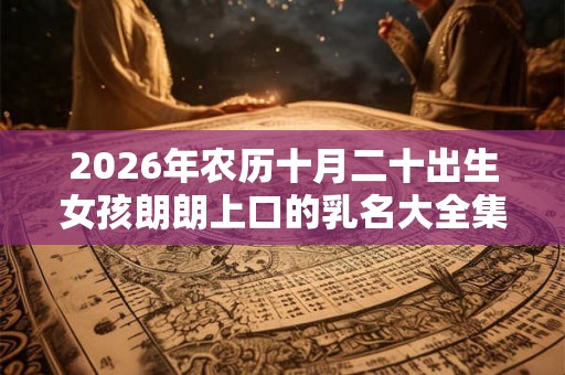 2026年农历十月二十出生女孩朗朗上口的乳名大全集 2026年农历十月二十出生女孩朗朗上口的乳名大全集