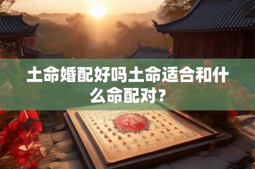 土命婚配好吗土命适合和什么命配对? 土命婚配好吗土命适合和什么命配对?