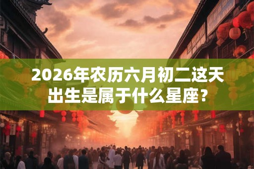 2026年农历六月初二这天出生是属于什么星座？