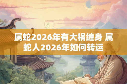 属蛇2026年有大祸缠身 属蛇人2026年如何转运