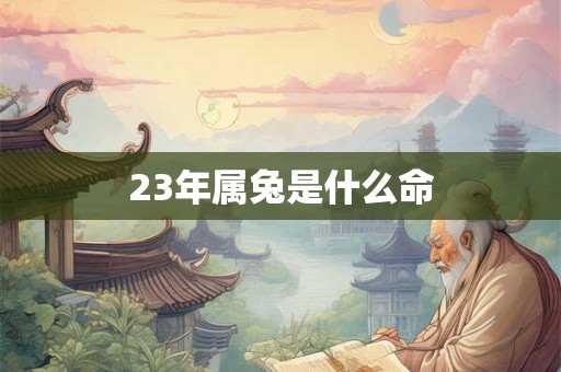 23年属兔是什么命 23年属兔是什么命