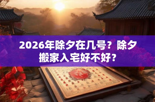 2026年除夕在几号？除夕搬家入宅好不好？