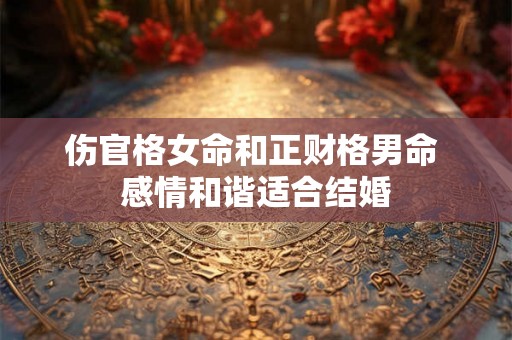 伤官格女命和正财格男命 感情和谐适合结婚