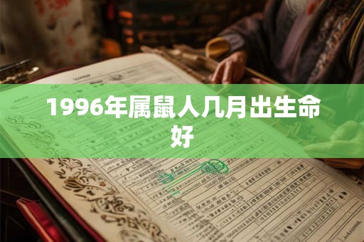 1996年属鼠人几月出生命好 1996年属鼠人几月出生命好