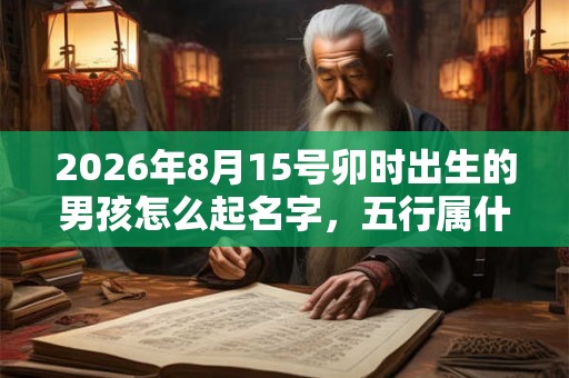 2026年8月15号卯时出生的男孩怎么起名字，五行属什么