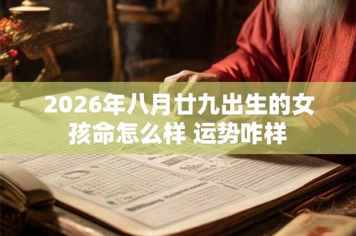 2026年八月廿九出生的女孩命怎么样 运势咋样