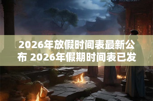 2026年放假时间表最新公布 2026年假期时间表已发布