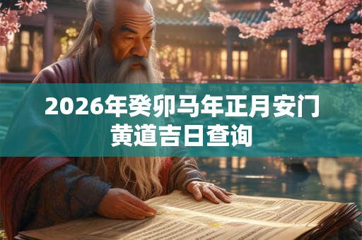 2026年癸卯马年正月安门黄道吉日查询 2026年癸卯马年正月安门黄道吉日查询