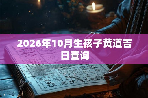 2026年10月生孩子黄道吉日查询