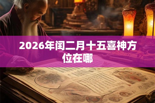2026年闰二月十五喜神方位在哪