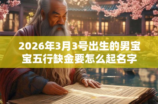 2026年3月3号出生的男宝宝五行缺金要怎么起名字