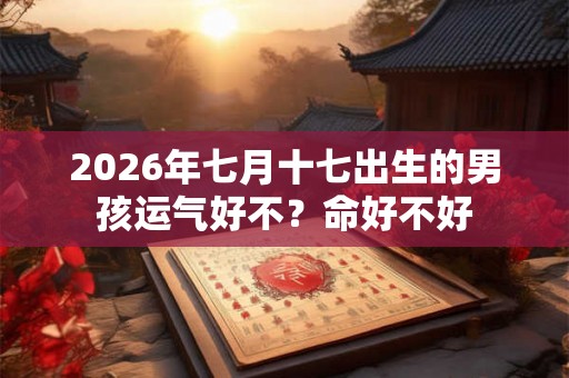 2026年七月十七出生的男孩运气好不？命好不好