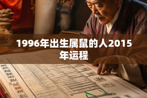 1996年出生属鼠的人2015年运程