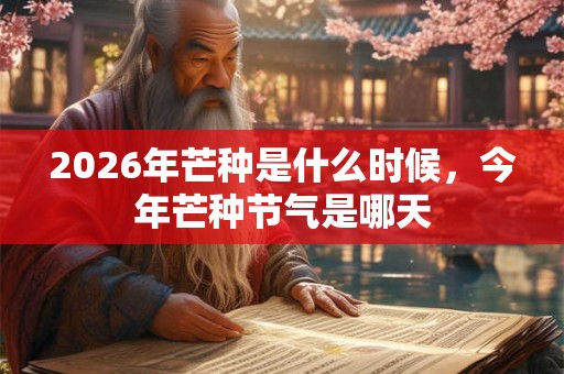 2026年芒种是什么时候，今年芒种节气是哪天