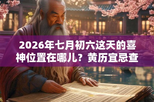2026年七月初六这天的喜神位置在哪儿？黄历宜忌查询
