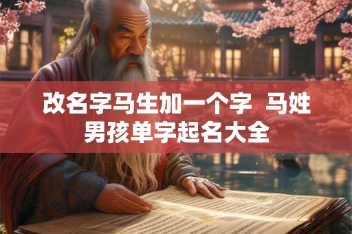 改名字马生加一个字 马姓男孩单字起名大全 改名字马生加一个字 马姓男孩单字起名大全