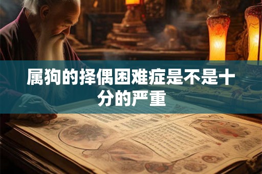 属狗的择偶困难症是不是十分的严重