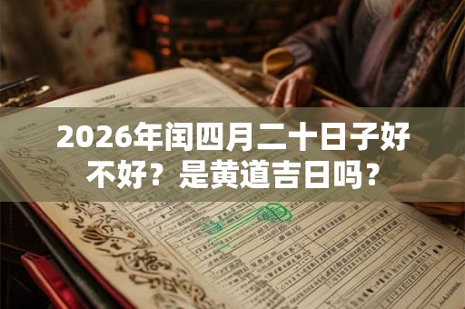 2026年闰四月二十日子好不好？是黄道吉日吗？