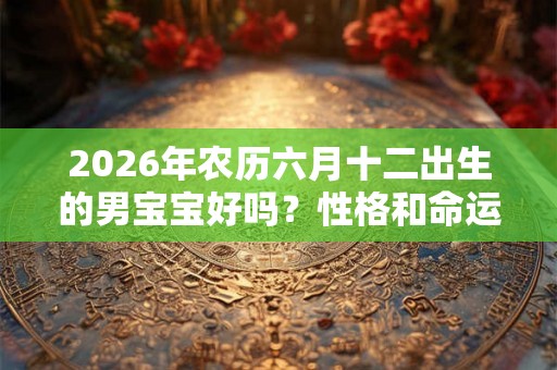 2026年农历六月十二出生的男宝宝好吗？性格和命运如何？