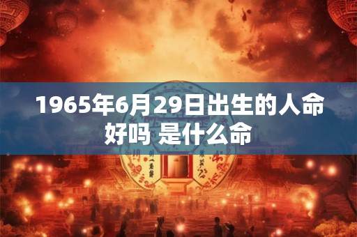1965年6月29日出生的人命好吗 是什么命 1965年6月29日出生的人命好吗 是什么命