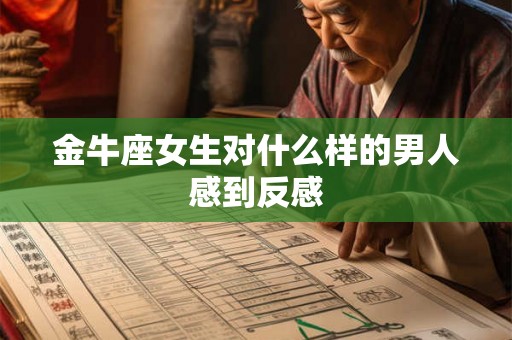 金牛座女生对什么样的男人感到反感