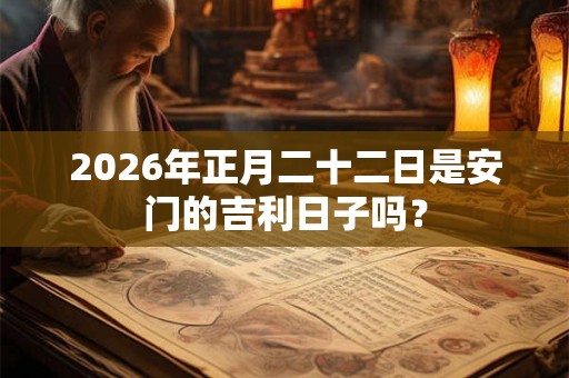 2026年正月二十二日是安门的吉利日子吗？