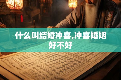 什么叫结婚冲喜,冲喜婚姻好不好