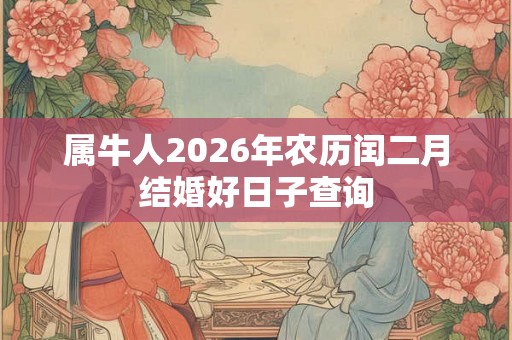 属牛人2026年农历闰二月结婚好日子查询