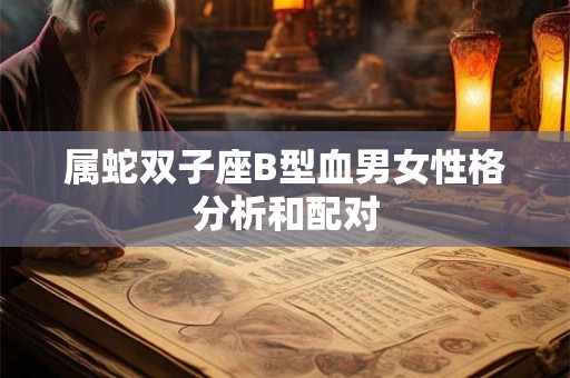 属蛇双子座B型血男女性格分析和配对 属蛇双子座B型血男女性格分析和配对