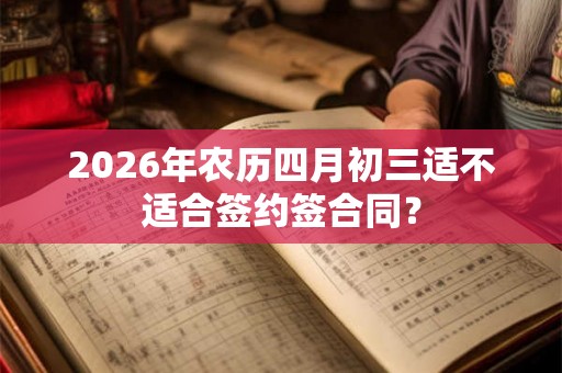 2026年农历四月初三适不适合签约签合同? 2026年农历四月初三适不适合签约签合同?