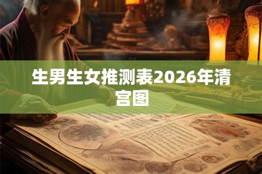 生男生女推测表2026年清宫图