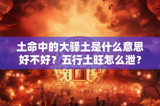 土命中的大驿土是什么意思好不好？五行土旺怎么泄？