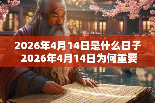 2026年4月14日是什么日子 2026年4月14日为何重要 2026年4月14日是什么日子 2026年4月14日为何重要