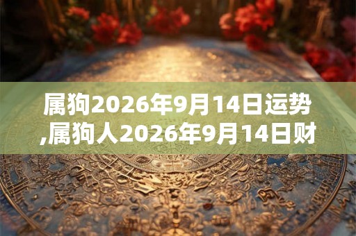 属狗2026年9月14日运势,属狗人2026年9月14日财运,生肖狗2026年9月14日运势 属狗2026年9月14日运势,属狗人2026年9月14日财运,生肖狗2026年9月14日运势