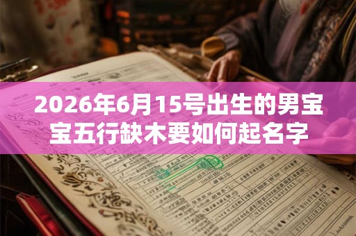2026年6月15号出生的男宝宝五行缺木要如何起名字