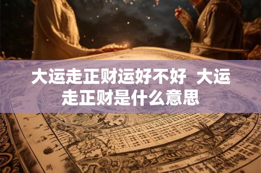 大运走正财运好不好  大运走正财是什么意思