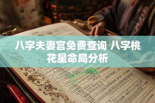 八字夫妻宫免费查询 八字桃花星命局分析 八字夫妻宫免费查询 八字桃花星命局分析