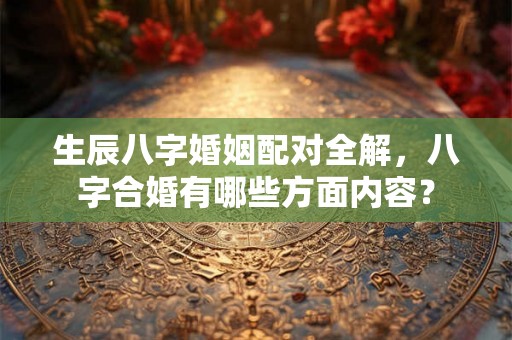 生辰八字婚姻配对全解，八字合婚有哪些方面内容？