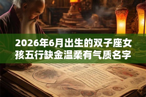 2026年6月出生的双子座女孩五行缺金温柔有气质名字推荐！