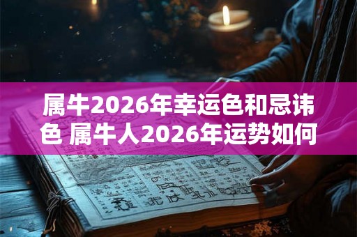 属牛2026年幸运色和忌讳色 属牛人2026年运势如何 属牛2026年幸运色和忌讳色 属牛人2026年运势如何