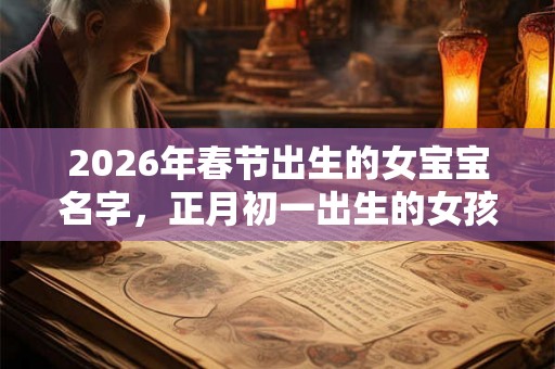 2026年春节出生的女宝宝名字，正月初一出生的女孩取名