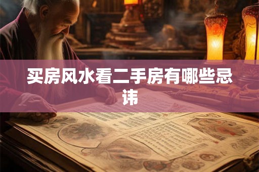 买房风水看二手房有哪些忌讳