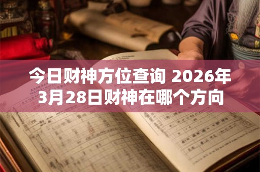 今日财神方位查询 2026年3月28日财神在哪个方向