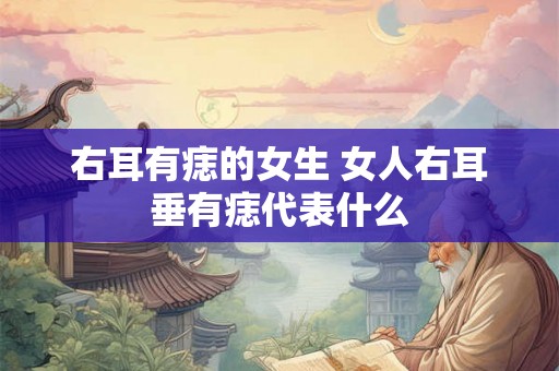 右耳有痣的女生 女人右耳垂有痣代表什么