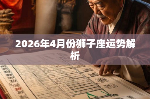 2026年4月份狮子座运势解析 2026年4月份狮子座运势解析