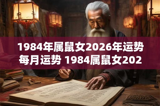 1984年属鼠女2026年运势每月运势 1984属鼠女2026年每月运势如何