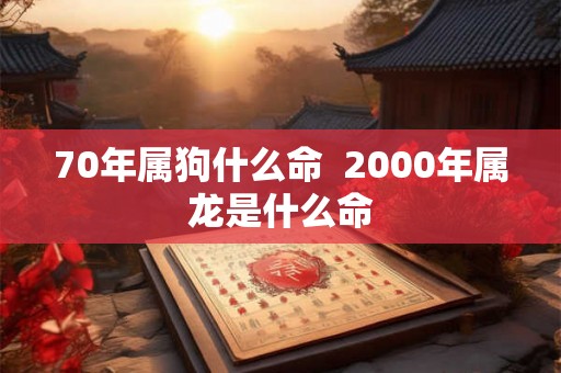 70年属狗什么命  2000年属龙是什么命