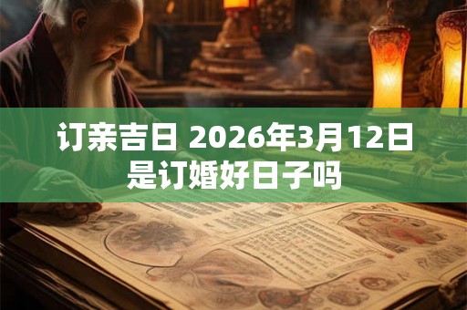 订亲吉日 2026年3月12日是订婚好日子吗