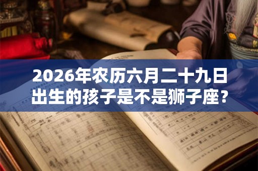 2026年农历六月二十九日出生的孩子是不是狮子座？